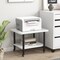 Printer Stand 2 Tier Under Desk Printer Table Rolling Cart with Storage Shelf Metal Frame Home Office
